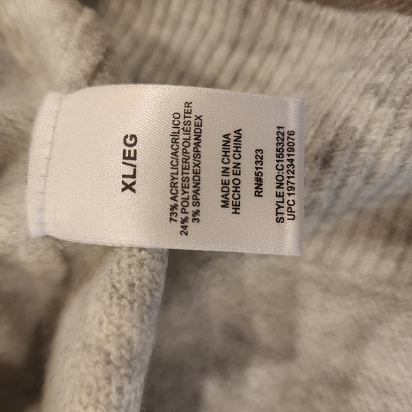 Vince Camuto silver heather cowl turtle neck oversized cozy sweater xl nwt - Picture 10 of 11